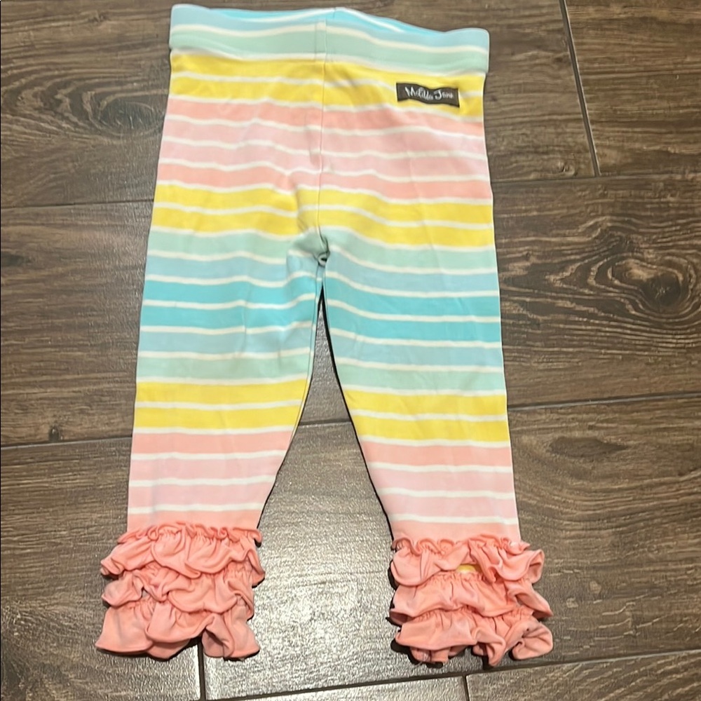 Matilda Jane Pink and Blue Ruffled Leggings